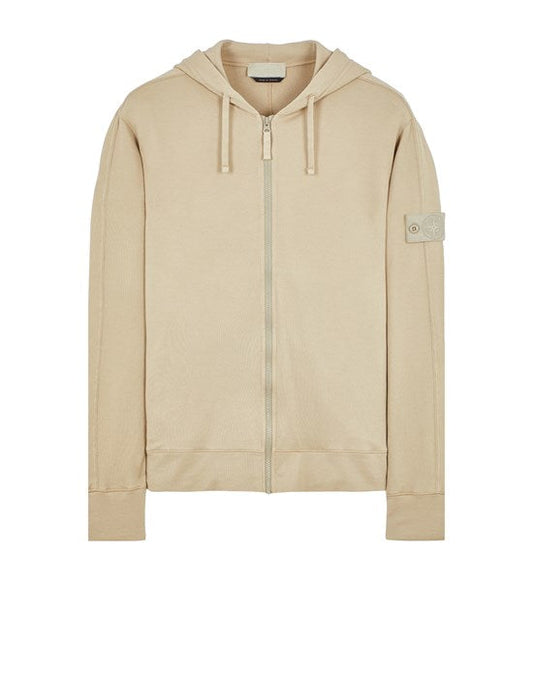 SWEAT-SHIRT À CAPUCHE ENTIÈREMENT ZIPPÉ Beige