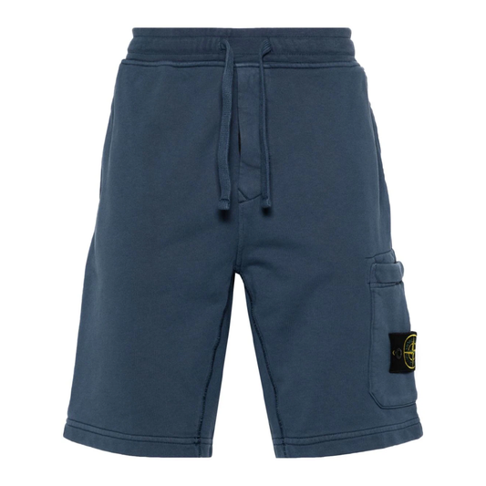Short Cargo en Coton : Bleu foncé